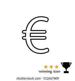 Euro line icon. Vector illustration.