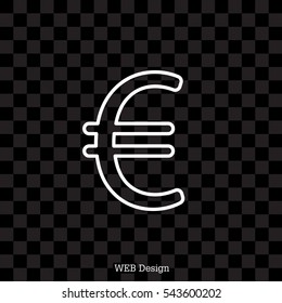 Euro line icon. Vector illustration.