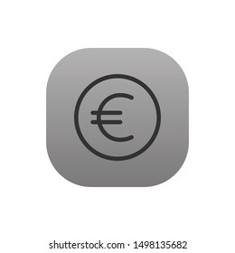 Euro  - Line Vector Icon
