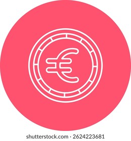 Euro Line vector Icon Design