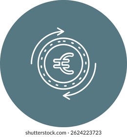 Euro Line vector Icon Design