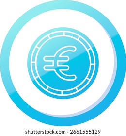 Diseño de ícono de Vector de la línea euro