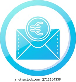 Diseño de ícono de Vector de la línea euro