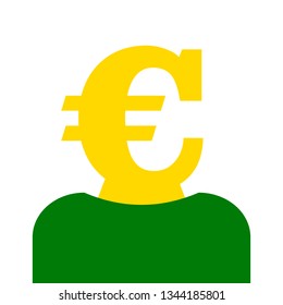Euro man, abstract picture, vector