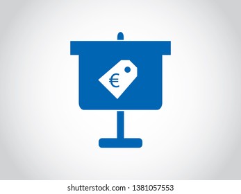 Euro Market Price Tag Presentations Icon