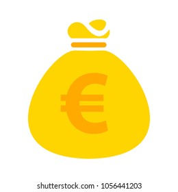 Euro money bag icon