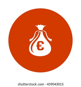 euro money bag  icon 