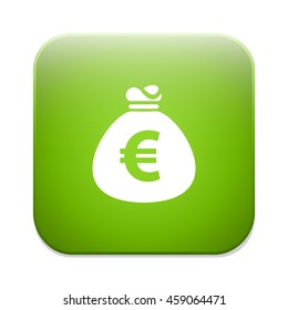 Euro money bag icon