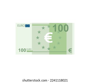 euro money. Flat design icon.
