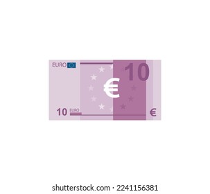 euro money. Flat design icon.
