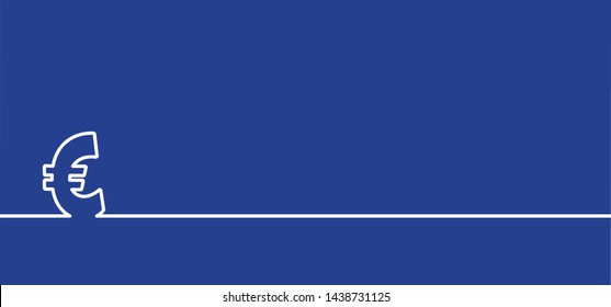Euro money icon Line pattern Clip art Europe Europa EU flag. Vector icon, sign or pictogram. Save money cash paper bank payment pay bills bill past lost time Budget banknotes Bag Coins