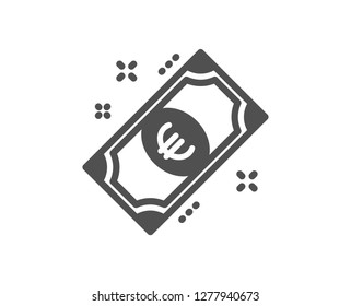 Euro money icon. Payment method sign. Eur symbol. Quality design element. Classic style icon. Vector