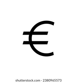 Icono del dinero del euro. Ilustración vectorial de estilo plano de moda sobre fondo blanco..eps