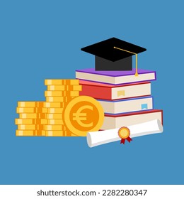 Euro money scholarship tuition fee. Education loan.