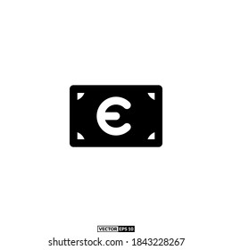 euro money solid icon, design inspiration vector template for interface