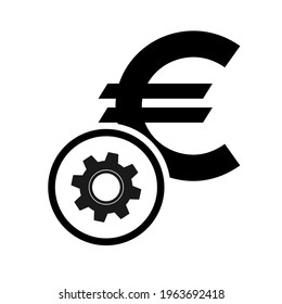 Euro money symbol, business cash icon, save currency bank sign, vector illustration isolated background .