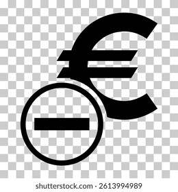 Euro money symbol, business eu cash icon, save currency bank sign, vector illustration .