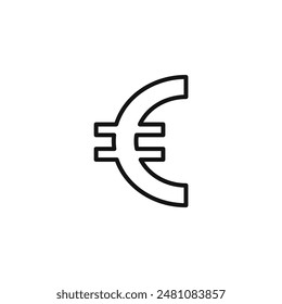 Euro Money Symbol Icon for Financial Transactions and Currency Exchange
