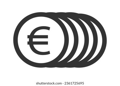 
Euro money symbols icon vector ilustration.