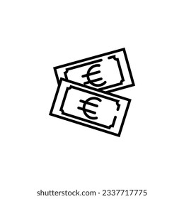 euro money vector type icon