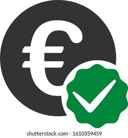Euro only vector icon. Flat Euro only pictogram is isolated on a white background.