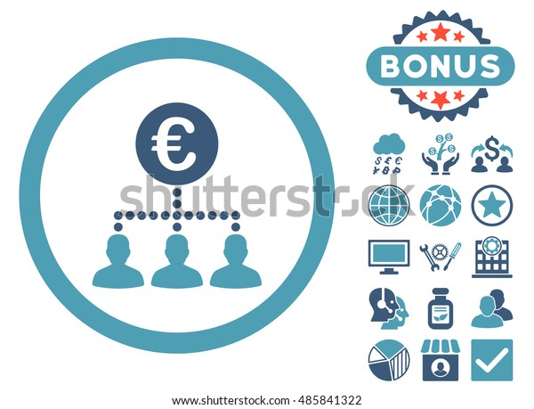 Euro Payment Clients Icon Bonus Symbols Stock Vector Royalty Free 485841322