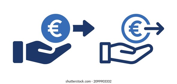 Euro payment icon vector illustration. Expense symbol