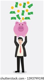 Euro, Piggy bank and Money