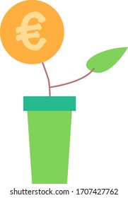 euro plant vector illustration icon flat design
