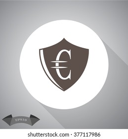 Euro Protection vector icon.