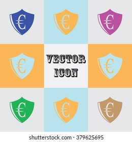Euro Protection vector icon.
