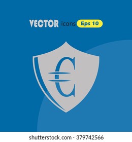 Euro Protection vector icon.