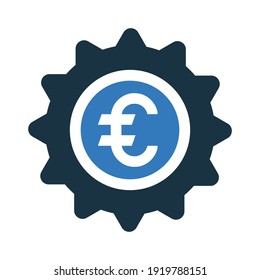 Euro quality seal icon. Vector graphics.