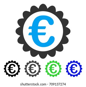 Euro Quality vector pictogram. Style is a flat graphic symbol in black, gray, blue, green color variants. Designed for web and mobile apps.