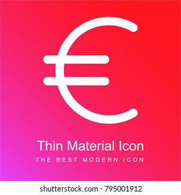 Euro red and pink gradient material white icon minimal design