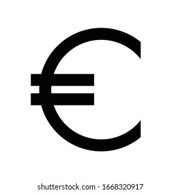 Euro regular symbol simple and minimal