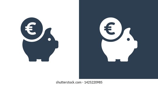 Euro Saving Symbol Icon Vector