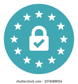 Euro Security Lock Icon