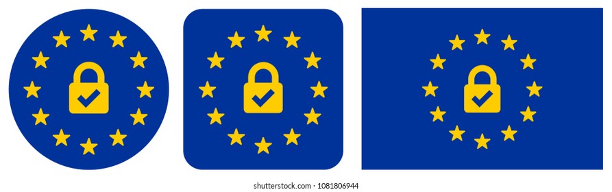 Euro Security Lock Icons