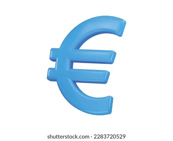 euro sign icon 3d rendering vector illustration