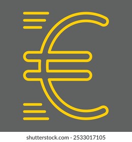 Diseño de icono de signo euro para Uso comercial personal