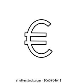 euro sign icon. Element of simple icon for websites, web design, mobile app, info graphics. Thin line icon for website design and development, app development on white background