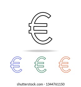 euro sign icon. Elements of simple web icon in multi color. Premium quality graphic design icon. Simple icon for websites, web design, mobile app, info graphics