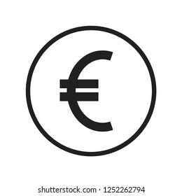 euro sign icon vector
