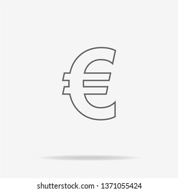 Euro sign icon. Vector concept illustration for design.