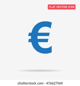 Euro sign icon. Vector concept illustration for design.