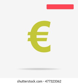 Euro sign icon. Vector concept illustration for design.
