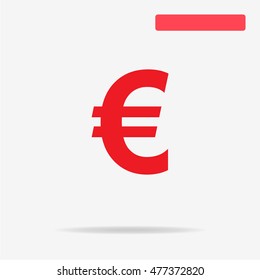 Euro sign icon. Vector concept illustration for design.