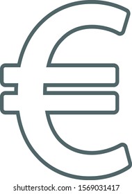 Euro sign. Euro icon. Vector illustration 