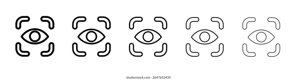 euro sign icon vector thin outline style sign